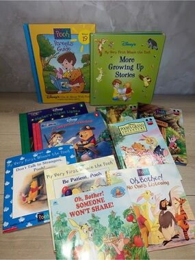 Vintage Disney Winnie the Pooh Children’s Book Lot | 11 Books + Parent’s Guide